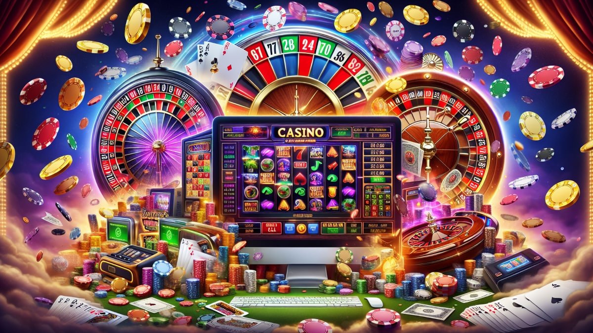 Blueprint Gaming slot interface showing reels, stake controls, and bonus feature indicators
